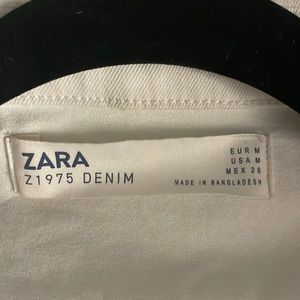 White Zara jeans jacket